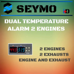 Doble alarma de temperatura programable (dos escapes) o (escape y motor) o (dos motores)